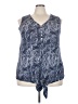 Naif Blue Sleeveless Blouse Size 3X - photo 1