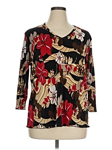Brittany Black 3/4 Sleeve Blouse (view 1)