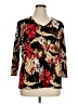 Brittany Black Black 3/4 Sleeve Blouse Size 1X - photo 1