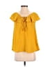 Pink Rose 100% Polyester Yellow Sleeveless Blouse Size S - photo 1