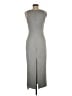 Commense Solid Gray Casual Dress Size M - photo 2