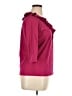 Chaps 100% Cotton Burgundy 3/4 Sleeve Top Size 1X - photo 4