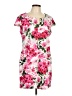 Connected Apparel Floral Pink Casual Dress Size 12 - photo 1