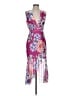 Milly 100% Polyester Floral Pink Cocktail Dress Size 0 - photo 1