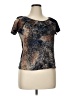 DressBarn Brown Short Sleeve Top Size XL Petite - photo 1