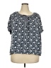 Max Studio Blue Short Sleeve T-Shirt Size 3X - photo 1