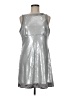 Alexia Admor Metallic Silver Cocktail Dress Size M - photo 1