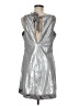 Alexia Admor Metallic Silver Cocktail Dress Size M - photo 2