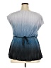 DKNY 100% Polyester Blue Short Sleeve Blouse Size XXL - photo 2