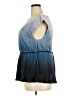 DKNY 100% Polyester Blue Short Sleeve Blouse Size XXL - photo 5