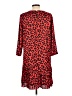 Ann Taylor 100% Polyester Animal Print Red Casual Dress Size 10 - photo 2