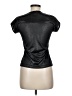 One Step Up 100% Polyester Metallic Black Short Sleeve Top Size M - photo 2