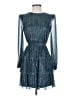Aqua Metallic Blue Cocktail Dress Size XS - photo 1