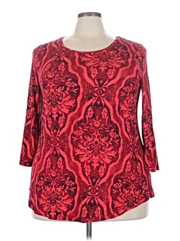JM Collection 3/4 Sleeve Top (view 1)