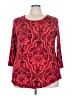 JM Collection Red 3/4 Sleeve Top Size 3X - photo 1