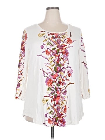 JM Collection 3/4 Sleeve Blouse (view 1)