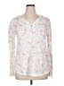 Fashion Floral White Long Sleeve Blouse Size XL - photo 1
