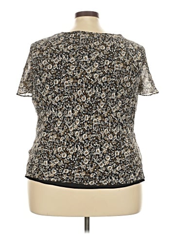 Jones New York Short Sleeve Silk Top (view 2)