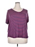Wilde Stripes Purple Short Sleeve T-Shirt Size 3X - photo 1