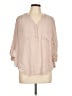 Torrid 100% Polyester Tan 3/4 Sleeve Blouse Size Lg Plus (0) - photo 1