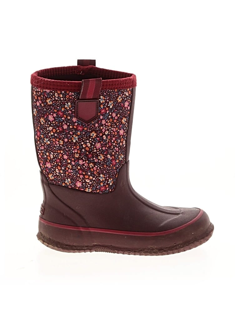 Pre-owned Lands' End Kids' Rain Boots In Burgundy