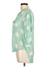 Bebe 100% Polyester Polka Dots Green 3/4 Sleeve Blouse Size L - photo 5