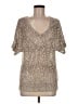 Ann Taylor Factory Metallic Silver Pullover Sweater Size M - photo 1