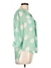 Bebe 100% Polyester Polka Dots Green 3/4 Sleeve Blouse Size L - photo 4