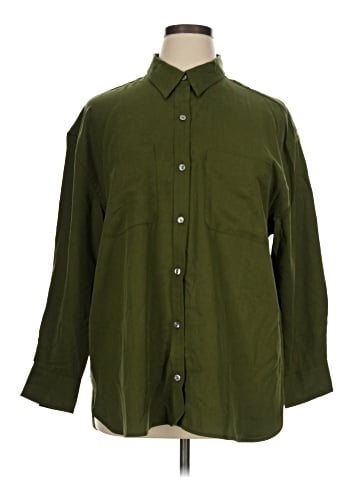 Banana Republic Factory Store Long Sleeve Button-Down Shirt (view 1)