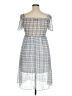 Cache Cache Plaid Blue Casual Dress Size 16 - photo 2