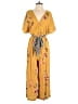 Corey Lynn Calter 100% Rayon Yellow Jumpsuit Size S - photo 1