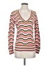 Trina Turk 100% Cotton Chevron-herringbone White Pullover Sweater Size S - photo 1