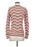 Trina Turk 100% Cotton Chevron-herringbone White Pullover Sweater Size S - photo 2