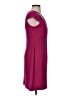 Connected Apparel Solid Burgundy Casual Dress Size 4 (petite) - photo 4