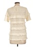 Joie 100% Cotton Ivory Short Sleeve Top Size L - photo 2