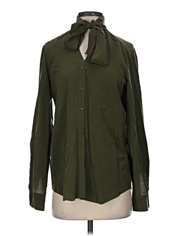 Ann Taylor Long Sleeve Silk Top (view 1)