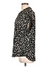 Cynthia Steffe 100% Polyester Animal Print Black Short Sleeve Blouse Size L - photo 5