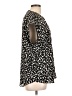 Cynthia Steffe 100% Polyester Animal Print Black Short Sleeve Blouse Size L - photo 4