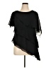 R&M Richards 100% Polyester Black Short Sleeve Blouse Size 14 Petite - photo 1