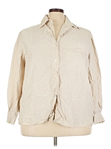 Linda Allard Ellen Tracy Long Sleeve Silk Top (view 1)