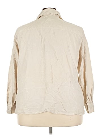 Linda Allard Ellen Tracy Long Sleeve Silk Top (view 2)
