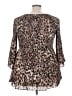 Avenue Animal Print Brown 3/4 Sleeve Blouse Size 22 Plus - photo 2