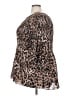 Avenue Animal Print Brown 3/4 Sleeve Blouse Size 22 Plus - photo 5