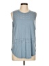 Glyder Blue Sleeveless T-Shirt Size L - photo 1