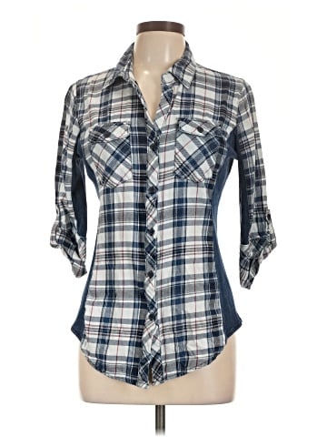 Ci Sono 3/4 Sleeve Button-Down Shirt (view 1)