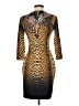 Just Cavalli Animal Print Brown Cocktail Dress Size EU (IT) 44 / US 8 - photo 2