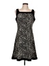 Chaps Animal Print Black Cocktail Dress Size L - photo 1