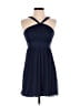 David's Bridal 100% Polyester Solid Blue Cocktail Dress Size 12 - photo 1