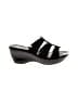 White Mountain Black Wedges Size 7 1/2 - photo 1