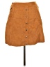 Double Zero 100% Polyester Solid Brown Casual Skirt Size L - photo 1